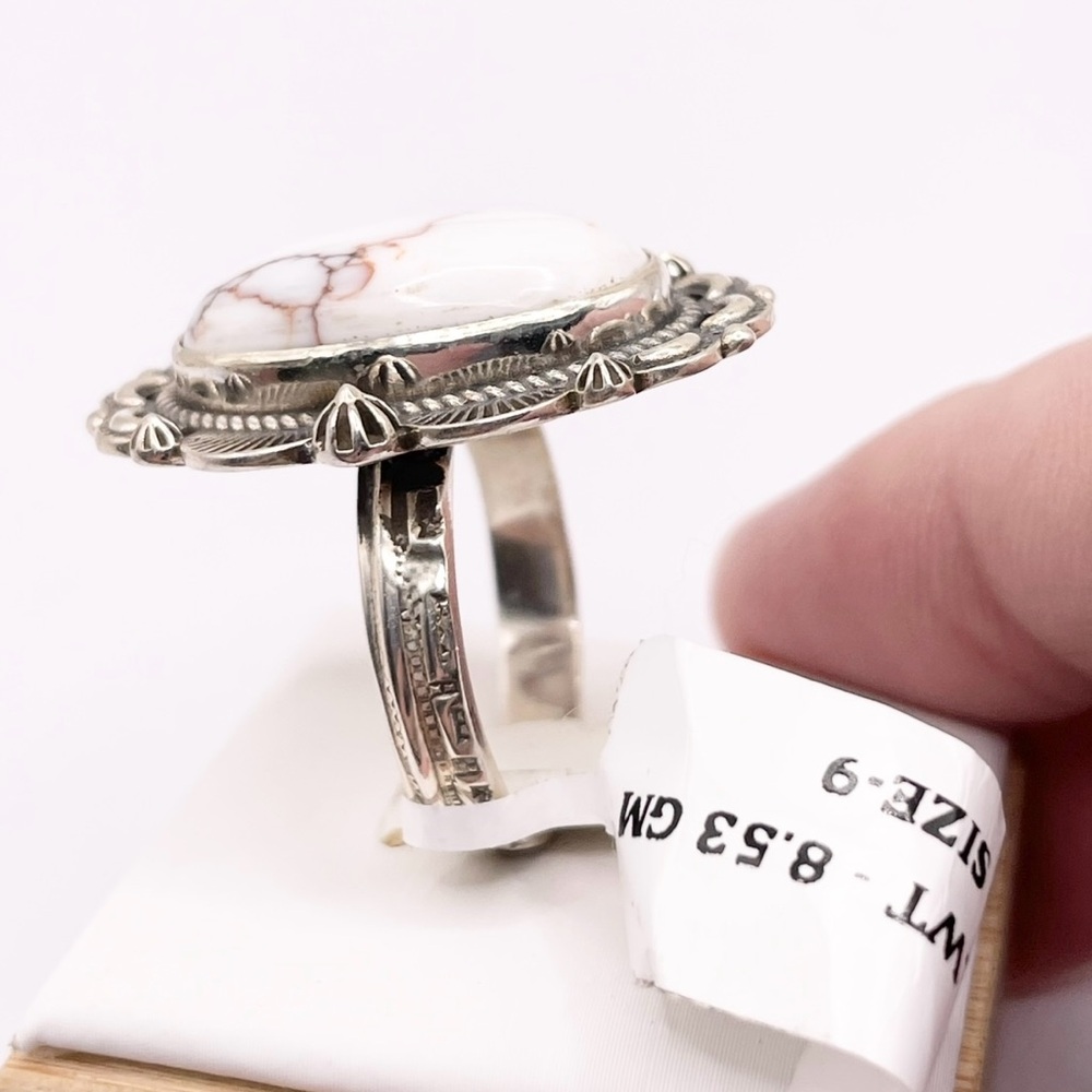 Size 8.5 Wild horse Jasper 925 Sterling Silver Solid Ring - Picture 5 of 11